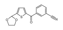 3-[5-(1,3-dioxolan-2-yl)thiophene-2-carbonyl]benzonitrile 898778-19-3