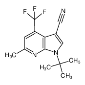 1-tert-butyl-6-methyl-4-(trifluoromethyl)pyrrolo[2,3-b]pyridine-3-carbonitrile