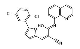 2-cyano-3-[5-(2,5-dichlorophenyl)furan-2-yl]-N-quinolin-8-ylprop-2-enamide