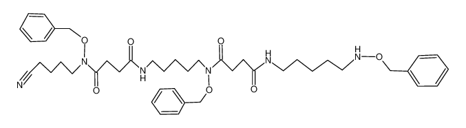 130946-41-7 spectrum, 27-[N-(benzyloxy)amino]-6,17-bis(benzyloxy)-7,10,18,21-tetraoxo-6,11,17,22-tetraazaheptacosanenitrile