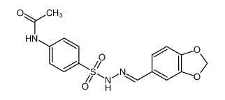 5448-90-8 N-[4-[[(E)-1,3-benzodioxol-5-ylmethylideneamino]sulfamoyl]phenyl]acetamide