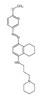 4-[(6-methoxypyridin-3-yl)diazenyl]-N-(3-piperidin-1-ylpropyl)-5,6,7,8-tetrahydronaphthalen-1-amine