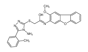 2-{[4-Amino-5-(2-methylphenyl)-4H-1,2,4-triazol-3-yl]sulfanyl}-N- (2-methoxydibenzo[b,d]furan-3-yl)acetamide 578762-73-9