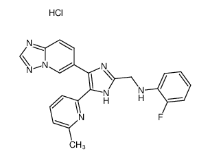 N-((4-([1,2,4]triazolo[1,5-a]pyridin-6-yl)-5-(6-methylpyridin-2-yl)-1H-imidazol-2-yl)methyl)-2-fluoroaniline hydrochloride