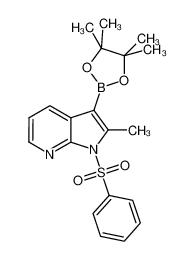 2-甲基-1-苯磺酰基-3-(4,4,5,5-四甲基-1,3,2-二噁硼烷-2-基)-1H-吡咯并[2,3-B]吡啶