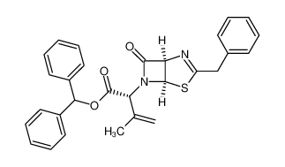 (R)-2-((1R,5R)-3-Benzyl-7-oxo-4-thia-2,6-diaza-bicyclo[3.2.0]hept-2-en-6-yl)-3-methyl-but-3-enoic acid benzhydryl ester