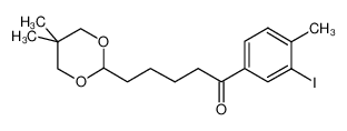 5-(5,5-二甲基-1,3-二恶烷-2-基)-1-(3-碘-4-甲基苯基)-1-戊酮