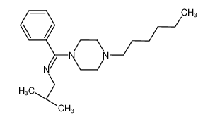 1-(4-hexylpiperazin-1-yl)-N-(2-methylpropyl)-1-phenylmethanimine 51481-62-0