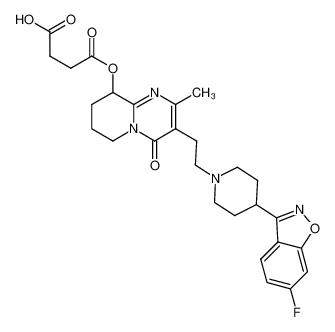 4-((3-(2-(4-(6-fluorobenzo[d]isoxazol-3-yl)piperidin-1-yl)ethyl)-2-methyl-4-oxo-6,7,8,9-tetrahydro-4H-pyrido[1,2-a]pyrimidin-9-yl)oxy)-4-oxobutanoic acid