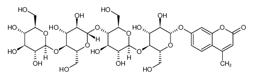 2H-1-Benzopyran-2-one, 7-[(O-β-D-glucopyranosyl-(1→4)-O-β-D-glucopyranosyl-(1→4)-O-β-D-glucopyranosyl-(1→4)-β-D-glucopyranosyl)oxy]-4-methyl- 84325-19-9