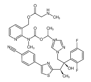 742049-41-8 structure, C35H35F2N8O5S+