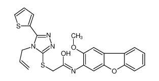 2-{[4-Allyl-5-(2-thienyl)-4H-1,2,4-triazol-3-yl]sulfanyl}-N-(2-me thoxydibenzo[b,d]furan-3-yl)acetamide 577989-36-7