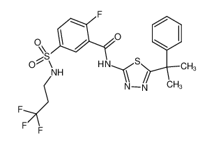 1032463-88-9 structure, C21H20F4N4O3S2