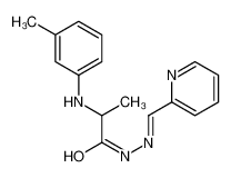 2-(3-methylanilino)-N-(pyridin-2-ylmethylideneamino)propanamide 6456-38-8