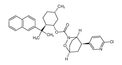 211503-90-1 (1S,2R,5S)-5-methyl-2-(2-(naphthalen-2-yl)propan-2-yl)cyclohexyl (1S,4R,5R)-5-(6-chloropyridin-3-yl)-2-oxa-3-azabicyclo[2.2.2]octane-3-carboxylate