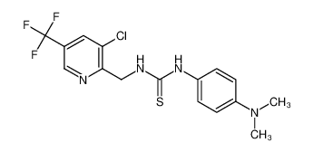 1-((3-chloro-5-(trifluoromethyl)pyridin-2-yl)methyl)-3-(4-(dimethylamino)phenyl)thiourea