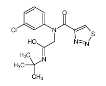 N-(3-Chlorophenyl)-N-{2-[(2-methyl-2-propanyl)amino]-2-oxoethyl}- 1,2,3-thiadiazole-4-carboxamide 606115-73-5