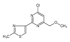 4-[4-chloro-6-(methoxymethyl)pyrimidin-2-yl]-2-methyl-1,3-thiazole 263897-42-3