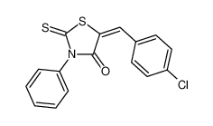 (5E)-5-[(4-chlorophenyl)methylidene]-3-phenyl-2-sulfanylidene-1,3-thiazolidin-4-one 55111-68-7