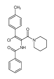 (Z)-N-(1-chloro-3-oxo-3-(piperidin-1-yl)-1-p-tolylprop-1-en-2-yl)benzamide