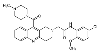 N-(5-chloro-2-methoxyphenyl)-2-[10-(4-methylpiperazine-1-carbonyl)-3,4-dihydro-1H-benzo[b][1,6]naphthyridin-2-yl]acetamide 1228168-11-3