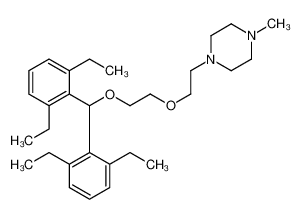 1-[2-[2-[bis(2,6-diethylphenyl)methoxy]ethoxy]ethyl]-4-methylpiperazine 10140-08-6