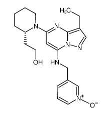 2-[(2S)-1-[3-ethyl-7-[(1-oxidopyridin-1-ium-3-yl)methylamino]pyrazolo[1,5-a]pyrimidin-5-yl]piperidin-2-yl]ethanol 779353-01-4