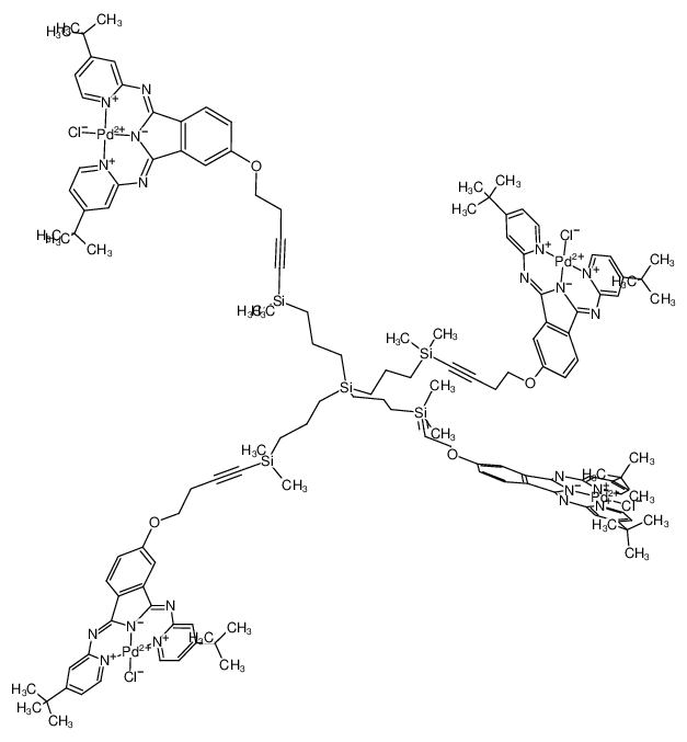 853194-46-4 structure, C140H172Cl4N20O4Pd4Si5++++++++