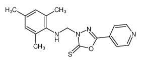 5-(4-吡啶基)-3-(((2,4,6-三甲基苯基)氨基)甲基)-1,3,4-恶二唑-2(3H)-硫酮