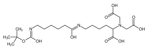 2-[bis(carboxymethyl)amino]-6-[6-[(2-methylpropan-2-yl)oxycarbonylamino]hexanoylamino]hexanoic acid 1039123-88-0