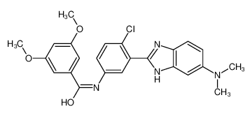 N-[4-chloro-3-[6-(dimethylamino)-1H-benzimidazol-2-yl]phenyl]-3,5-dimethoxybenzamide 496794-70-8