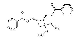 ((1S,2S)-3,3-dimethoxycyclobutane-1,2-diyl)bis(methylene) dibenzoate 138736-93-3