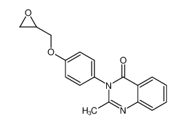 2-methyl-3-[4-(oxiran-2-ylmethoxy)phenyl]quinazolin-4-one 127780-51-2