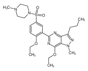 5-[2-ethoxy-5-(4-methylpiperazin-1-yl-sulphonyl)phenyl]-1-methyl-3-n-propyl-1-hydro-7-ethoxypyrazolo[4,3-d]pyrimidine 1093065-15-6