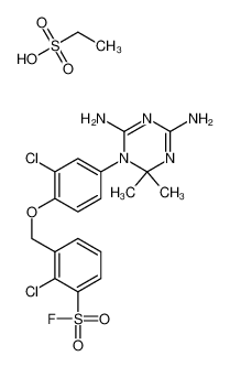 2-chloro-3-[[2-chloro-4-(4,6-diamino-2,2-dimethyl-1,3,5-triazin-1-yl)phenoxy]methyl]benzenesulfonyl fluoride,ethanesulfonic acid 31000-06-3