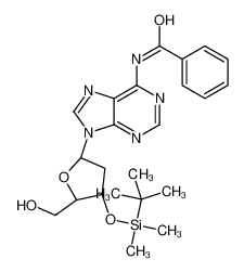 N-[9-[(2R,4S,5R)-4-[tert-butyl(dimethyl)silyl]oxy-5-(hydroxymethyl)oxolan-2-yl]purin-6-yl]benzamide 51549-40-7