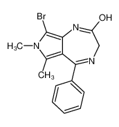 3,7-二氢-8-溴-6,7-二甲基L-5-苯基-吡咯并[3,4-e]-1,4-二氮杂卓-2(1H)-酮