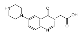 2-(4-oxo-6-piperazin-1-ylquinazolin-3-yl)acetic acid 889958-08-1