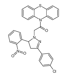 78807-76-8 2-[5-(4-chlorophenyl)-3-(2-nitrophenyl)-3,4-dihydropyrazol-2-yl]-1-phenothiazin-10-ylethanone