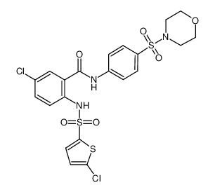 5-氯-2-(5-氯噻吩-2-磺酰基氨基)-N-(4-(吗啉-4-磺酰基)苯基)苯甲酰胺