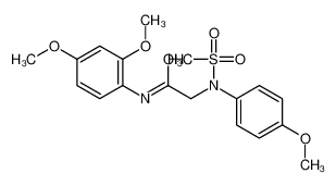 N-(2,4-dimethoxyphenyl)-2-(4-methoxy-N-methylsulfonylanilino)acetamide 6186-07-8