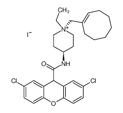 反式-1-[(1E)-1-环辛烯-1-基甲基]-4-{[(2,7-二氯-9H-氧杂蒽-9-基)羰基]氨基}-1-乙基哌啶鎓碘化物(1:1)