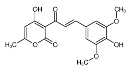 (3Z)-3-[(E)-1-hydroxy-3-(4-hydroxy-3,5-dimethoxyphenyl)prop-2-enylidene]-6-methylpyran-2,4-dione 331852-66-5