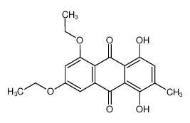 37501-59-0 spectrum, 5,7-diethoxy-1,4-dihydroxy-2-methylanthracene-9,10-dione