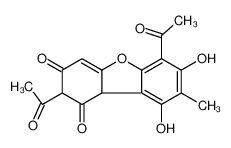 2,6-diacetyl-7,9-dihydroxy-8-methyl-9bH-dibenzofuran-1,3-dione 73927-68-1