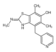 5,7-dimethyl-2-(methylamino)-4-(pyridin-3-ylmethyl)-1,3-benzothiazol-6-ol 145096-30-6