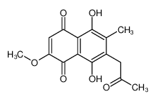 5,8-dihydroxy-2-methoxy-6-methyl-7-(2-oxopropyl)naphthalene-1,4-dione 476-45-9