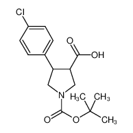 1-[(TERT-BUTYL)OXYCARBONYL]-4-(4-CHLOROPHENYL)PYRROLINE-3-CARBOXYLIC ACID 791625-60-0