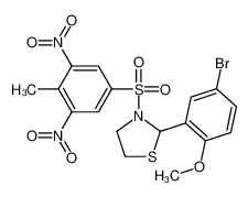 2-(5-溴-2-甲氧基苯基)-3-[(4-甲基-3,5-二硝基苯基)磺酰基]-1,3-噻唑烷