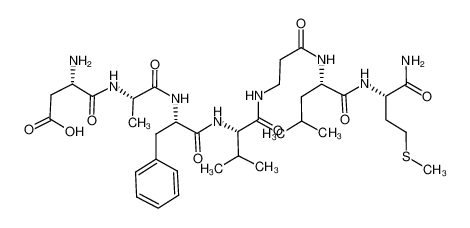 3-amino-4-[[1-[[1-[[1-[[3-[[1-[(1-amino-4-methylsulfanyl-1-oxobutan-2-yl)amino]-4-methyl-1-oxopentan-2-yl]amino]-3-oxopropyl]amino]-3-methyl-1-oxobutan-2-yl]amino]-1-oxo-3-phenylpropan-2-yl]amino]-1-oxopropan-2-yl]amino]-4-oxobutanoic acid 127633-71-0